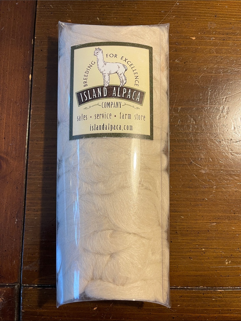 Natural Cream Alpaca Roving - Soft Spinning Fiber